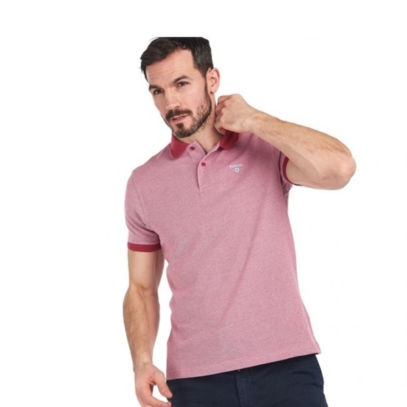 Barbour Sport Polo Shirt with Contrast Collar - Picture 2 of 9